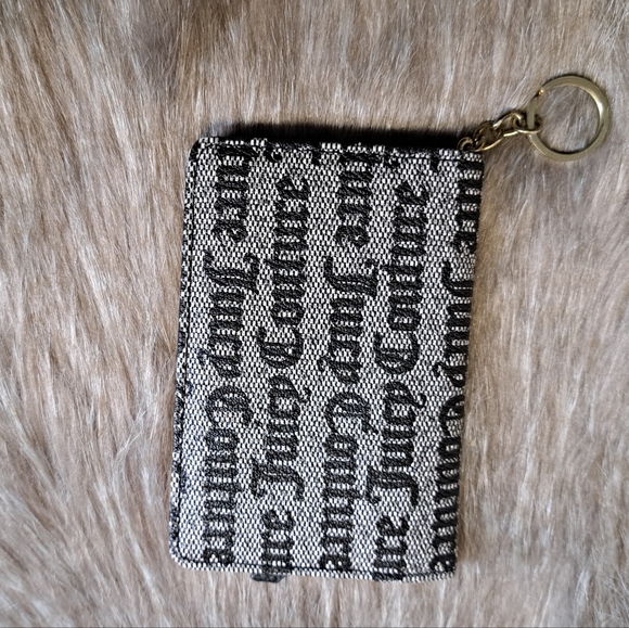 Juicy Couture Y2k Coin Purse Keychain Wallet Vegan Faux Leather Trendy Chic - Picture 5 of 10